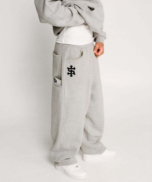 Men's Clothing Trendy Casual Loose Knitted Pants Street Unisex Casual Sweatpants_viptrois.com