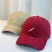 Korean casual embroidered slash baseball cap for women in spring, versatile and stylish, small duckbill cap, simple sun_viptrois.com