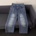 Men's American Streetwear High Waist Baggy Jeans - Relaxed Straight Leg Denim Pants For Hip Hop & Casual Wear_viptrois.com