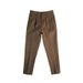 Men's Korean Style Woolen Trousers Autumn Winter Straight Leg Thick Cropped Elastic Waist Casual Trendy Bottoms_viptrois.com