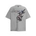 Men's Clothing Retro Rock Guitar Short Sleeved T Shirt Summer Men And Women Trendy Brand Loose Vintage Niche Couple Tops_viptrois.com