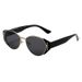 Retro Cat Eye Sunglasses For Women - Metal Oval Frame (High-End Celebrity Style, UV400 Protection)_viptrois.com