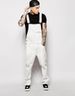 Men's Denim White Bib Pants Slim Fit Trousers Bib Pants_viptrois.com