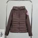 Women's Patchwork Hooded Puffer Jacket Quilted Winter Coat Military Insignia Wheat Stitch Detailing_viptrois.com