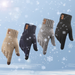 Men's Winter Wool Gloves With Thick Wool And Knitted Touch Screen Gloves Made Of Alpaca Wool_viptrois.com