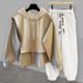 Men's Clothing two piece half zip hooded sweatshirt suit for men spring and autumn casual handsome jacket and trousers complete set_viptrois.com