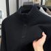 Loom European And American Cross-Border Thickened New Sweater Hot-Selling Cardigan Heavy Long-Sleeve Stand Collar Jacquard_viptrois.com