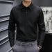 Men's Slim Fit Long Sleeve Dress Shirt - Business Casual Formal Wear, Wrinkle-Free & Breathable, Grey & White (Spring/Summer Collection)_viptrois.com