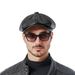New Arrivals Hats Men 2024 Winter 100% Genuine Leather Warm Cap Male Beret Painter Boina Cowhide Octagonal High Quality Streetwear_viptrois.com
