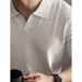 High End Knitted Short Sleeved Men's Italian Seagull Collar Commuter Polo Shirt Business Gentleman Lapel Cool Solid Color T Shirt_viptrois.com