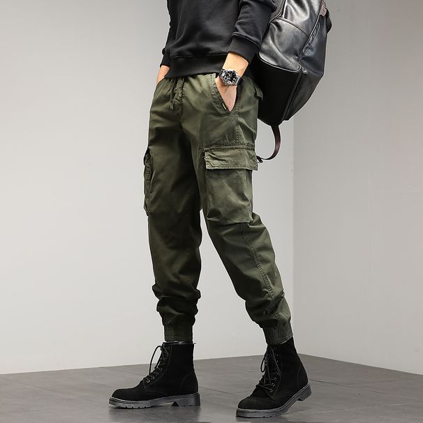 Men's Cargo Pants Trend Four Seasons Outdoor Men's Pants Loose Straight Leg Casual Men's Dress Foot Pants_viptrois.com