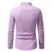 Men's Embroidered Casual Shirt – Long Sleeve Stand Collar Button-Up Shirt | Breathable Cotton Blend For Spring & Fall_viptrois.com