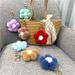 Bag Charm Creative Flower Ball Keychain Cute Plush Flower Bag Pendant Mobile Phone Accessories Car Key Ring Gift_viptrois.com