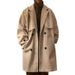 American High Street Woolen Coat For Men, Medium To Long, Thick And High-End Men's Winter Coat, Couple's College Style_viptrois.com