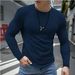 Men's Clothing Foreign Trade Europe And America Ins New Autumn Bottoming Shirt Slim Men's Long Sleeved Round Neck Casual Tops_viptrois.com