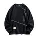 Men’s Oversized Drop Shoulder Sweatshirt – Minimalist Crewneck Pullover (M-5XL, Wrinkle-Resistant Cotton Blend)_viptrois.com