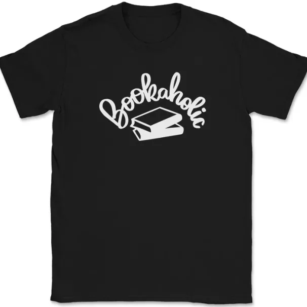 Bookaholic T-Shirt Mens Womens Tees Top Funny Reading Books Hobby Novel Graphic Text Tee_viptrois.com