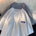 Men's Waffle-Knit Short Sleeve T-Shirt – Oversized Fit, Trendy Klein Blue & Neutral Tones, Polyester Anti-Bacterial Casual Top_viptrois.com