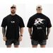 100% Pure Cottonshort-sleeved Hip-hop Rap Loose Youth Heavyweight Cotton Round-neck T-shirt_viptrois.com