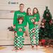 Christmas deer plaid letters Christmas family dress printed home dress pajamas_viptrois.com