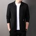 Pulse Cross-Border Hot-Selling Men's Autumn Knitted Cardigan Middle-Aged Korean Version Slim Fit Sweater Jacket Turn-Down_viptrois.com