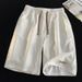 Men's Clothing Summer Thin Loose Drape Trendy Embroidered Logo Straight Shorts_viptrois.com
