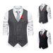 Men's Vintage Striped Vest Men's Best Man Single-breasted Vest_viptrois.com