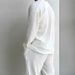 Men's Clothing thin solid color sexy deep v cardigan knitted sweater shirt casual fashion suit two piece suit men_viptrois.com
