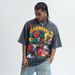 American Style Washed Vintage Printed Cotton Short Sleeve T-Shirt Unisex Street Loose Trendy Brand Couple_viptrois.com