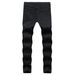 Men's Clothing Jeans, Slim Fit, Casual, Black And White, Trendy._viptrois.com