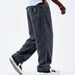Men's Style Casual Striped Corduroy Trousers Loose Straight Leg Simple Trendy Style_viptrois.com