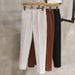 Japanese Waffle White Pants Light Mature Style Men's Casual Western Pants Instagram Korean Edition Trendy Pi Shuai Straight Leg Pants_viptrois.com