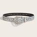 Rhinestone Belt Women's Ins Style Wide Belt Decoration European and American Fashion Personality Sequin Jeans with All-match Design Sense_viptrois.com