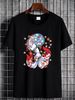 Kitsune Fox Japanese Nine Tailed Fox Cherry Blossom Flowers T-Shirt Size S-2XL Breathable Streetwear Casual Fashion Homme Stretched Unisex Soft_viptrois.com