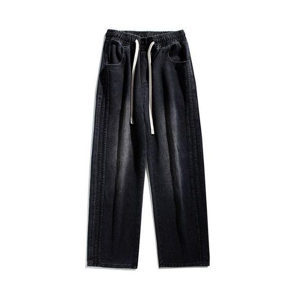 Mingge | 2025 Spring New Side Three Leg Jeans Men, American High Street Loose Straight Pants For Men_viptrois.com