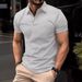 Best-Selling Men's Short-Sleeved Polo Shirt Lapel Button Solid Color Men's T-Shirt Summer Casual Comfortable Golf Men's Clothing_viptrois.com