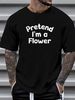 Pretend I'm A Flower Funny Lazy Halloween Costume T-Shirt Top For Everyday Wear Streetwear Female Unisex Women Graphic T-Shirt For Women Casual Soft Casual Slightly Fashion Summer Stylish Breathable Print Round Neck Short Sleeve Stretched_viptrois.com