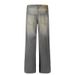 Men's Clothing Faded Bootcut Straight Wide Leg Casual Jeans For Men_viptrois.com