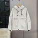 Classic Embroidered Small Logo On The Chest, Embroidered Hooded Zipper Jacket, Versatile For Men And Women_viptrois.com
