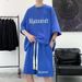 Men's Clothing Waffle Short Sleeved Suit Sportswear A Set With Handsome Casual Shorts Two Piece Suit_viptrois.com