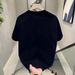 High Quality Pure Cotton Base Shirt With Brand Printing, Korean Versatile Half Trendy For Men, Round Neck Short Sleeved_viptrois.com