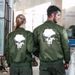 Pulse Cross-Border Spring And Autumn New Pilot Military Air Force One Skull Men's Jacket Coat_viptrois.com