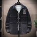 Men's Clothing Denim Jacket Youth Fashion Printed Casual All match Coat Clothes_viptrois.com