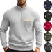 Autumn And Winter New Men's Sweatshirt Casual Zipper Stand Collar Plus Velvet Solid Color Men's Jacket_viptrois.com