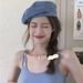 Solid Color Beret Thin Breathable Sweet Temperament Sun Protection Painter Simple Fashion British Style Hat For Women_viptrois.com