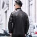"Luxury Men's Mink Fur Lined Parka – Premium Haining Goat Leather, Down-Filled Winter Coat, Ultra-Warm & Stylish"_viptrois.com