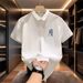 Men's Clothing Casual Business Lapel Shirt Top Loose Trendy Short Sleeved T Shirt_viptrois.com