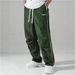 Men's Quick-Dry Athletic Pants With Striped Design, Breathable Elastic Waistband, Straight Leg Casual Trousers For Summer, Gym, Running_viptrois.com