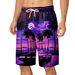 2024 Summer New Cross-border Beach Pants Men's Shorts Foreign Trade Coconut Tree Holiday Style 3D Digital Printing_viptrois.com