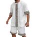 Men's Clothing Printing Round Neck Men's Summer Short Sleeved T Shirt Loose Casual Shorts Suit_viptrois.com